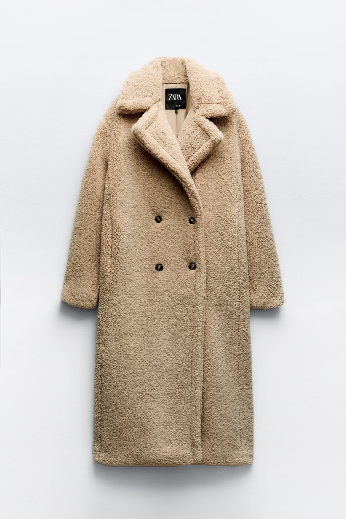 ZARA Extra Long Boa Coat